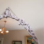 Italian Vintage Big Oval wall Mirror, Brass Frame Shabby-chic, Baroque style - Image 7