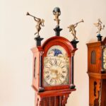 Original Warmink Wuba /Beautiful Pendulum/ Home Decor/ Antique Wall Clock/ Friesian Dutch clock/ Moon-phase/ Hand Painted/ Brass Ornaments - Image 3