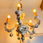 Porcelain Chandelier, Vintage Home Lighting, Capodimonte style. - Image 2