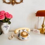 Original Royal Albert Moonlight Rose, porcelain telephone, made in England - Image 3