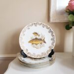 Limoges Fish Plates Set of 12 – French Porcelain Dinnerware with Hand-Painted Detail - Image 5