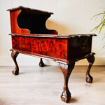 Chippendale Wood Nightstand – One Drawer Bedside Cabinet, Vintage Accent Table - Image 3