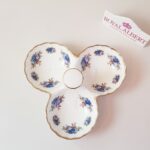 Original Royal Albert 'Moonlight Rose' Porcelain Plate, Moonlight Rose trefoil dish, LTD 1987