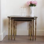 Mid Century Brass Nesting Tables, 3 Nesting Tables Brass 60s/70s Hollywood Regency, Coffee Side Tables - Image 5