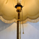 1970s Marble Floor Lamp – Freestanding Stand Lamp with Sculptural Base and Large Shade - Image 6