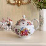 Porcelain Coffee and Tea Pot – Dresden Germany, Rococo Style, Gold Trim Details