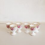 Queen Anne Bone China Egg Cups with Underplate – English Floral Breakfast Set - Image 4