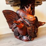 Unique Hand Carved Wood Table, Interior Design, home decor, eagles and snakes - Image 8