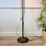 Mid Century Floor Lamp with Dual Milk Glass Shades – 70s Standing Lighting Fixture - Image 7