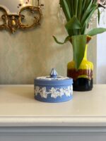 Wedgwood Jasperware Blue Trinket Box with Lid – Classic Cameo Relief, 4.7" Wide - Image 2