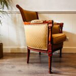 Pair of Louis XVI Bergère Chairs – Wood Frame with Cane Seats, French Accent Chairs - Image 4