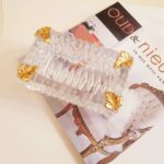 Crystal Cut Glass Ashtray with Gold Rim – Mid Century Barware Accent - Image 2