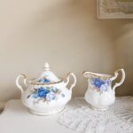 Royal Albert Poinsettia Creamer and Sugar Bowl – Holiday Bone China Set - Image 9