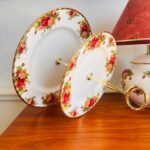 Original Royal Albert Old Country Roses Double Tier with Handle, Cake Stand, Made in England - Image 2