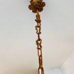 French Etched Glass Lantern – Art Deco Hanging Ceiling Light - Image 9