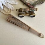 Victorian Hand-Painted Fan – Antique 1900s Decorative Lace and Wood Folding Fan - Image 6