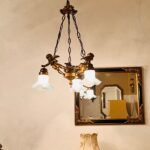 19th Century French Bronze Chandelier – 3 Cherub Light Holders, Ornate Rococo Style - Image 2