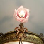 French Art Deco Chandelier: Vianne Frosted Pink Glass, 1930s Lighting - Image 6