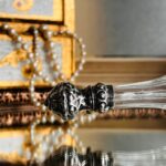 Silver Crystal Perfume Bottle – Vintage Mini Vanity Decor, Faceted Cut Glass - Image 7