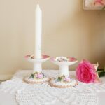 Royal Albert Lady Carlyle Porcelain Candle Holders – Floral Pair, Romantic English Style - Image 2