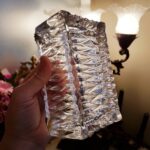 Crystal Cut Glass Ashtray with Gold Rim – Mid Century Barware Accent - Image 7