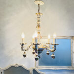 Stunning Chandelier, Capodimonte Porcelain Chandelier, Small Pink Roses, Home Lighting, 5 Arms Chandelier, Play Video!