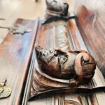 Antique Dutch wall hanger Coat Rack with Shelf - Image 2