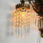 French Putti Wall Sconce – Dual Arm Light with Crystal Shades, Rococo Style Accent - Image 5