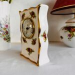 Original Royal Old Country Roses, Quartz Clock, Bone China Porcelain, Made in England - Image 4