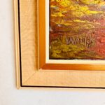 1970s Retro Wall Art – Colorful Abstract Painting on Canvas, Mid Century Home Decor - Image 5