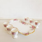Queen Anne Bone China Egg Cups with Underplate – English Floral Breakfast Set - Image 3