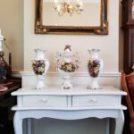 Large Hand Painted Bassano Style Vase Trio – Vintage Ceramic Decor Set