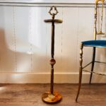 Vintage Standing Ashtray, Brass and Marble Floor Cigarette Stand, Mid Century Hollywood Regency Style - Image 9