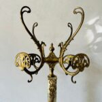 Brass and Marble Hall Tree – Hollywood Regency Coat Rack, Italian Entryway Stand - Image 2