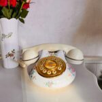 Royal Albert Porcelain Phone – Constance Pattern, Cream Floral Receiver, Figurine Style Display Telephone - Image 4
