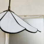 70s Pull Down Pendant Light – Art Deco Style with Pleated Plexiglass Shade - Image 7
