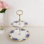 Royal Albert Moonlight Rose Cake Stand – 1987 Tiered Bone China Server - Image 3