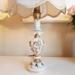 Capodimonte Porcelain Table Lamps – Pair with Pink Roses, Romantic Bedside Lighting - Image 5