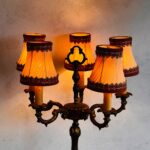 Victorian Brass Floor Lamp – Elegant Bronze Finish, 5-Light Antique Standing Light