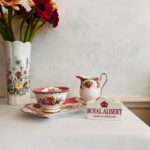 Royal Albert Lady Carlyle Bone China Pedestal Dish – 1944 Pink Floral with Gold Trim - Image 4