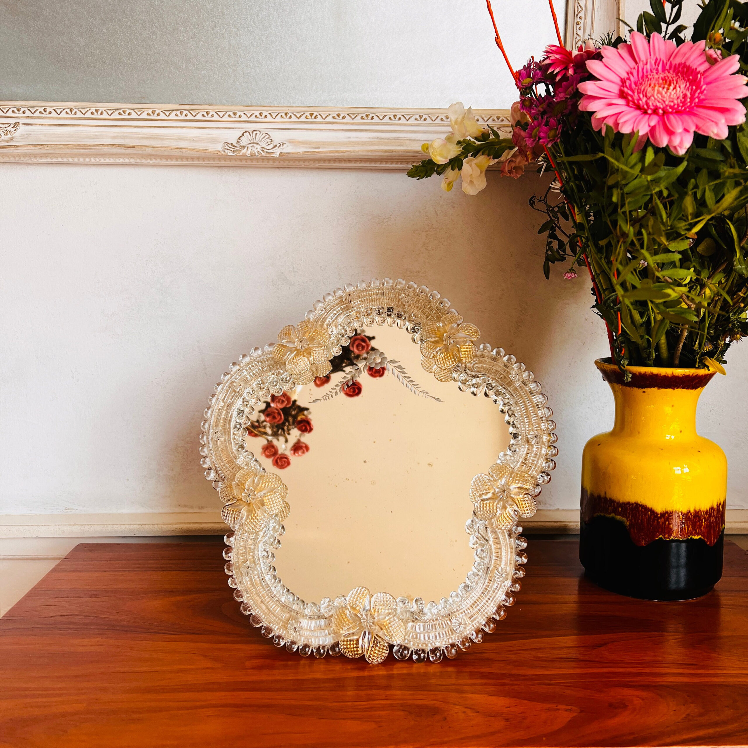 a0dd025b-768f-5eaa-bdd5-81f8cccd0e26.jpg Mid-Century Venetian Murano Mirror, Made in Italy, Interior Design - Image 1