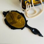 Brass Vanity Hand Mirror – Beveled Glass, Ornate Frame - Image 6