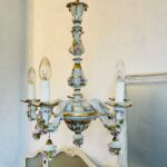 Stunning Chandelier, Capodimonte Porcelain Chandelier, Small Pink Roses, Home Lighting, 5 Arms Chandelier, Play Video! - Image 3
