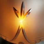 French Brass Pendant Chandelier – 4-Light Vintage Fixture with Ornate Scroll Arms - Image 9