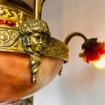 French Rococo Chandelier with Vianne Glass Shades – Louis XV Gold Tone 5-Light Fixture - Image 6