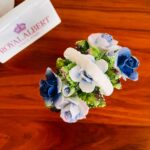 Royal Albert Moonlight Rose Porcelain Basket Of Flowers Made in England Rare Find - Image 8