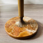 Vintage Standing Ashtray, Brass and Marble Floor Cigarette Stand, Mid Century Hollywood Regency Style - Image 7