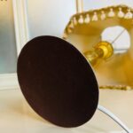 Brass Desk Lamp with Frosted Glass Shade – Retro Office Table Light, Mid Century Style - Image 9