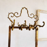 Unique Double Standing Hall Tree Rack in Hollywood Regency Style 1960s Midcentury Coat Hat Rack Vintage Hall Stands - Image 3