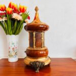 Italian Marble Musical Trinket Box – Mid-Century Lador, Rotating Lipstick Holder